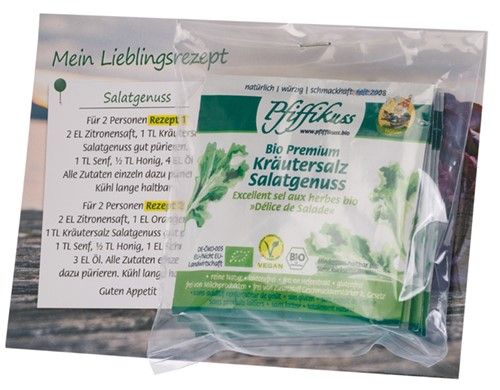 Kräutersalz Salatgenuss Bio 5x5,5g Portionsbeutel + Rezeptkarte