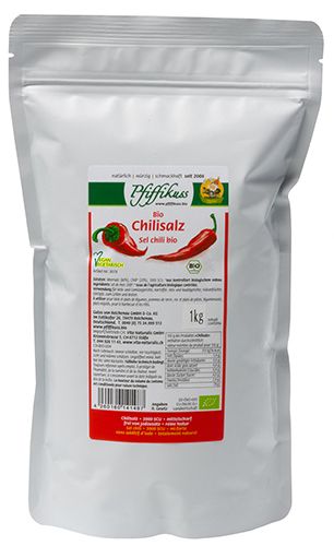 Chilisalz Nachfüllbeutel 1000g.